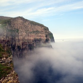Foggy cliffs