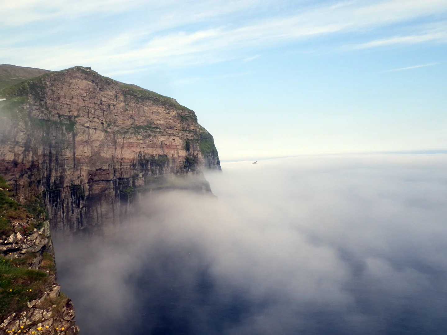 Foggy cliffs