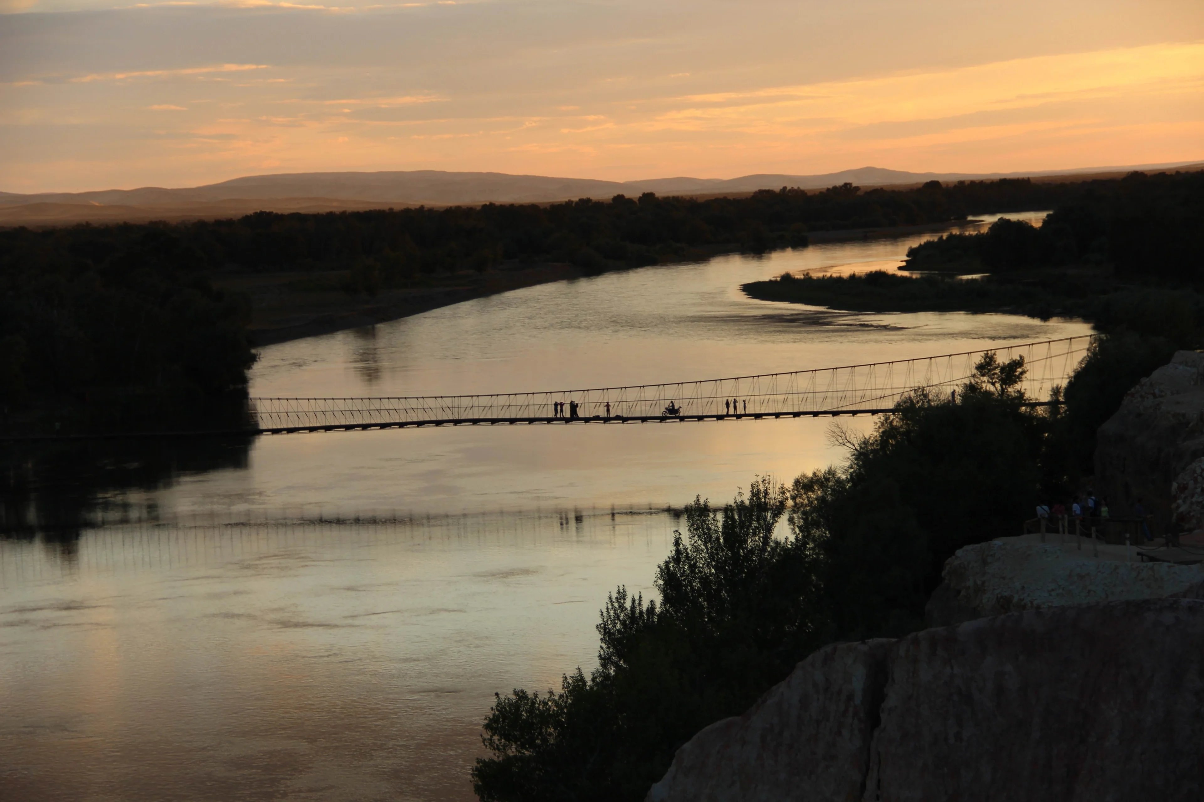 Nightfall of Irtysh River Basin