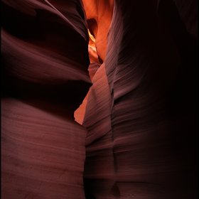 Waved rocks of Antelope slot canyon - Page, Arizona