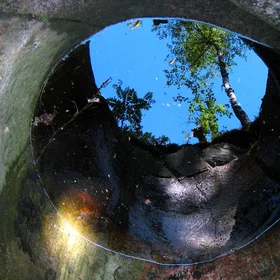The world seen through a pothole