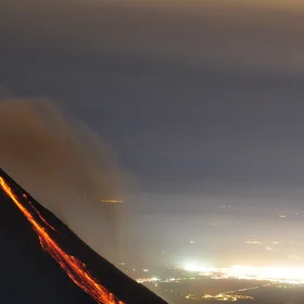 The glow of Colima, Mexico