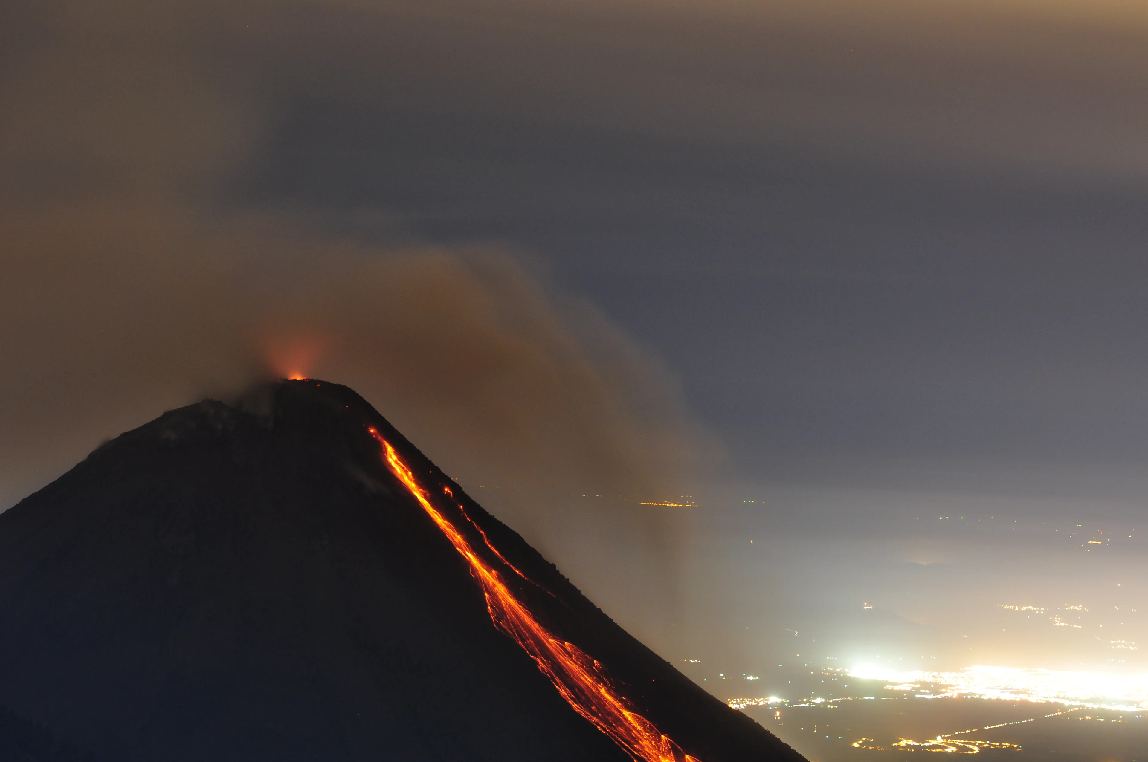 The glow of Colima, Mexico