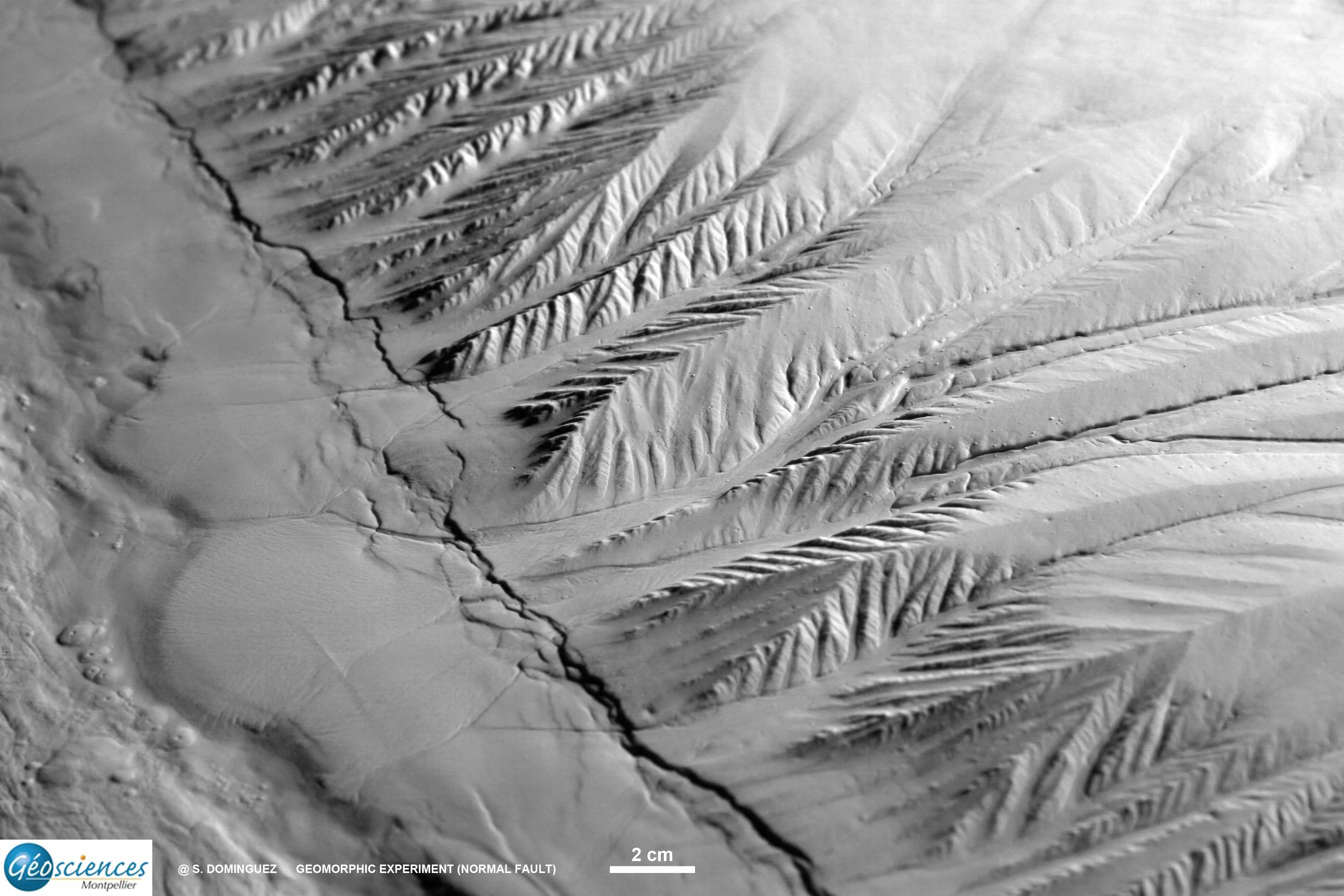 Geomorphic analog experiment (Normal Fault)