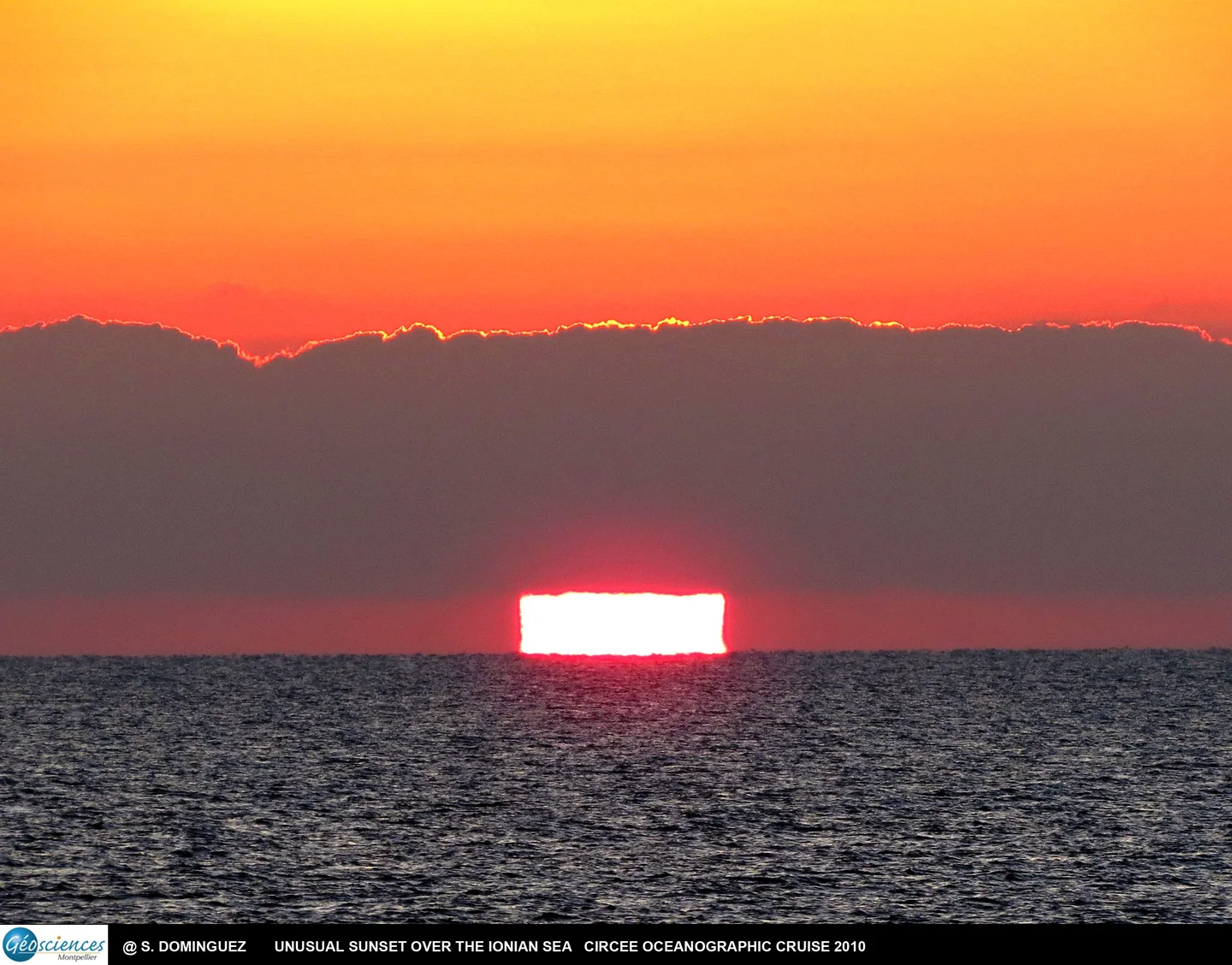 Amazing sunset over the Ionian Sea