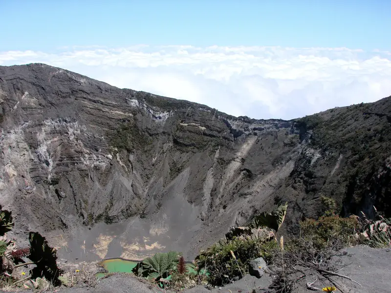 Irazú Volcano above clouds
