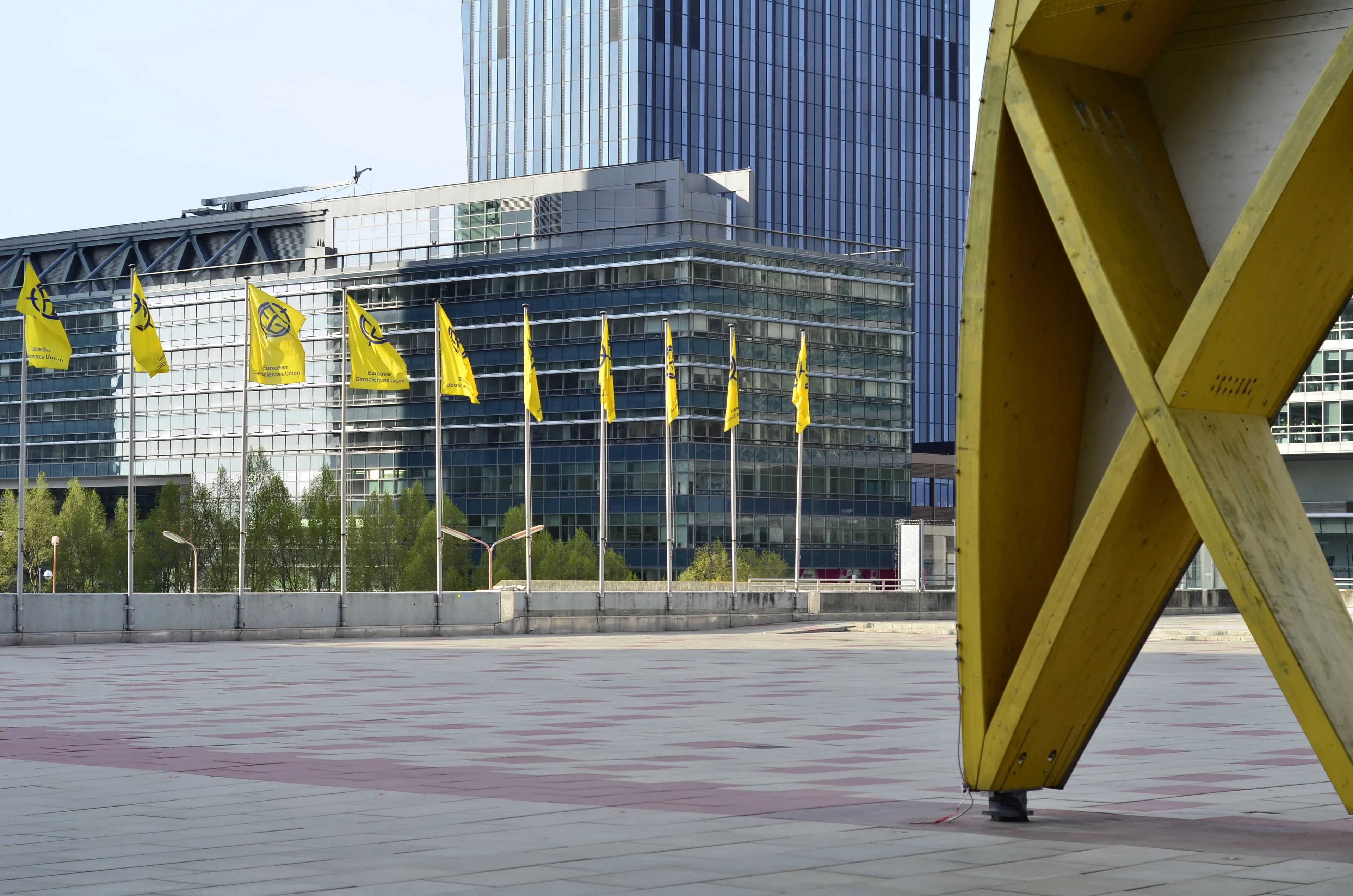 View from the entrance to the Austria Center Vienna during the EGU 2015 General Assembly