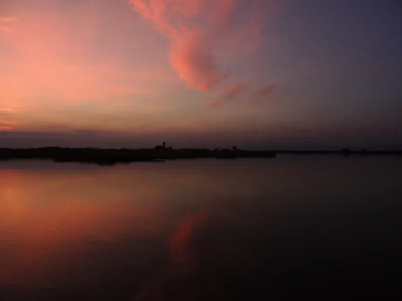 Vistonida Lake sunset
