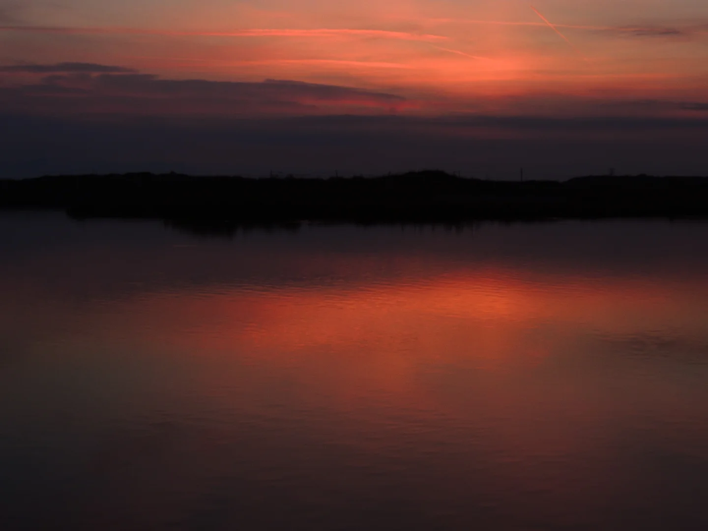 Water, air, sunset