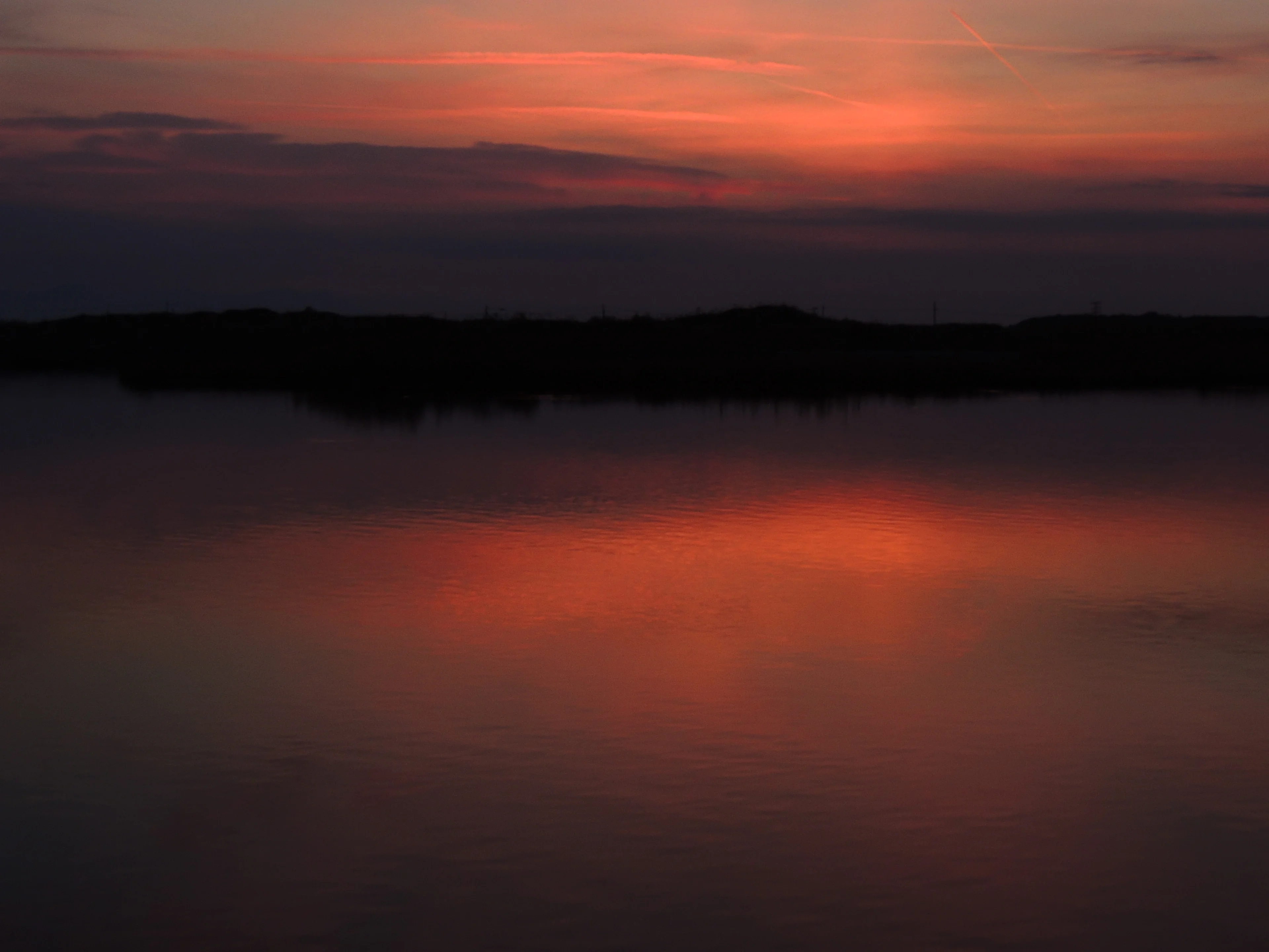 Water, air, sunset