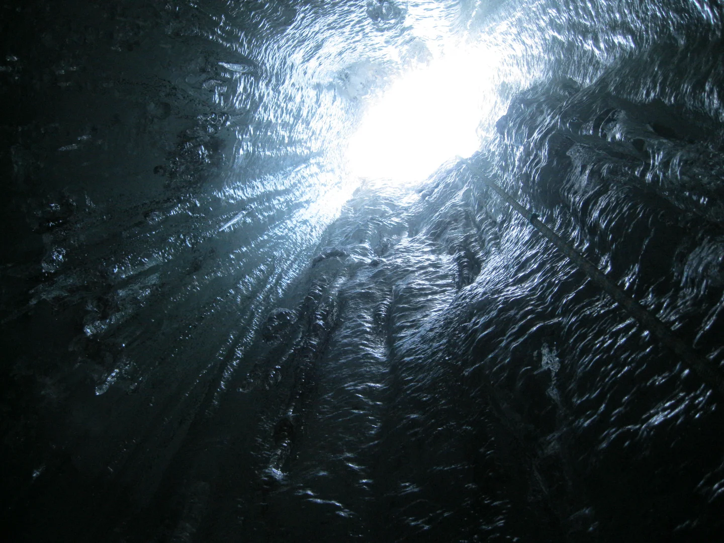 In a glacier