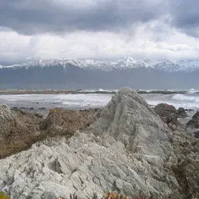 Kaikoura during a stormy day