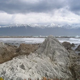 Kaikoura during a stormy day