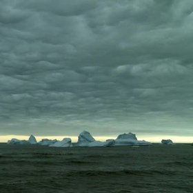 Undulatus asperitus clouds over Disko Bay, West Greenland