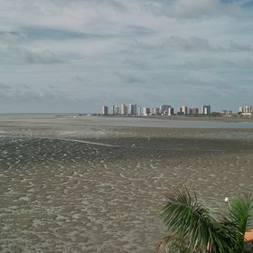 Baía de São Marcos during low tide, seen from São Luís, Brazil.