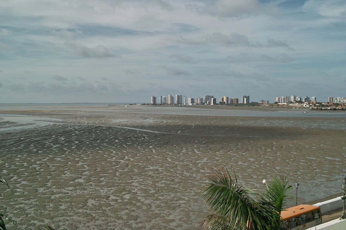 Baía de São Marcos during low tide, seen from São Luís, Brazil.