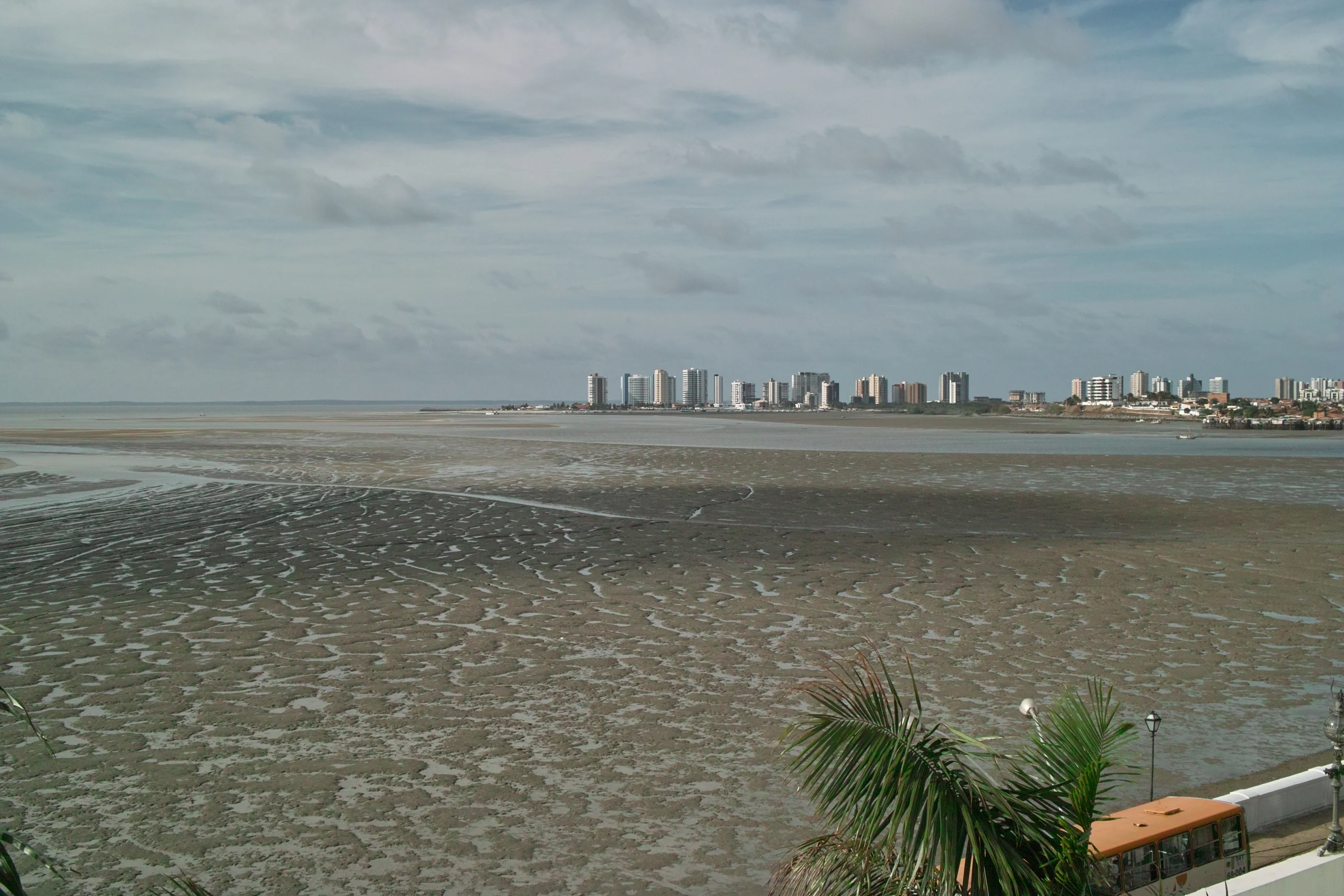 Baía de São Marcos during low tide, seen from São Luís, Brazil.