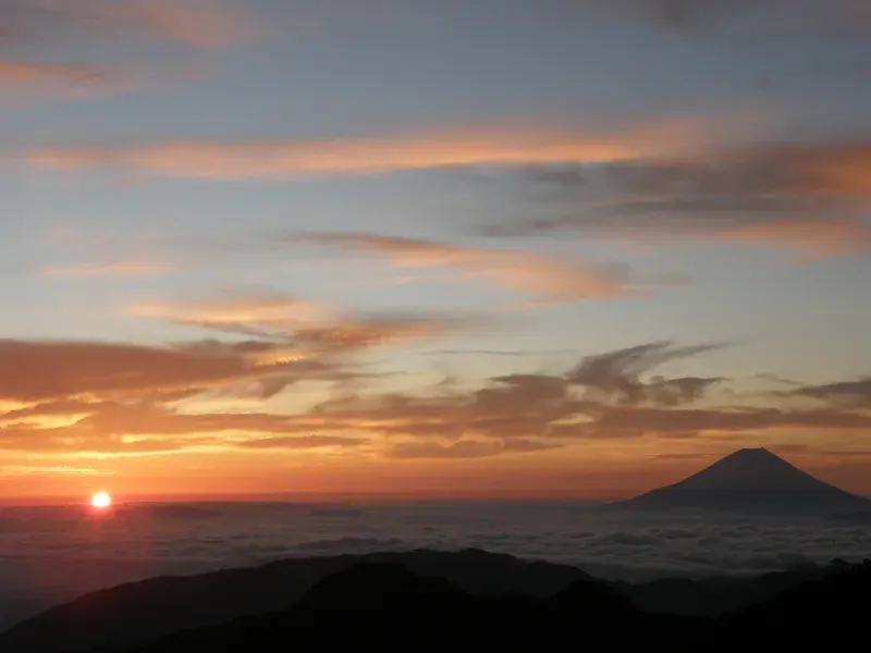 Fuji San during sunrise