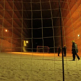 Football inside the salt mine