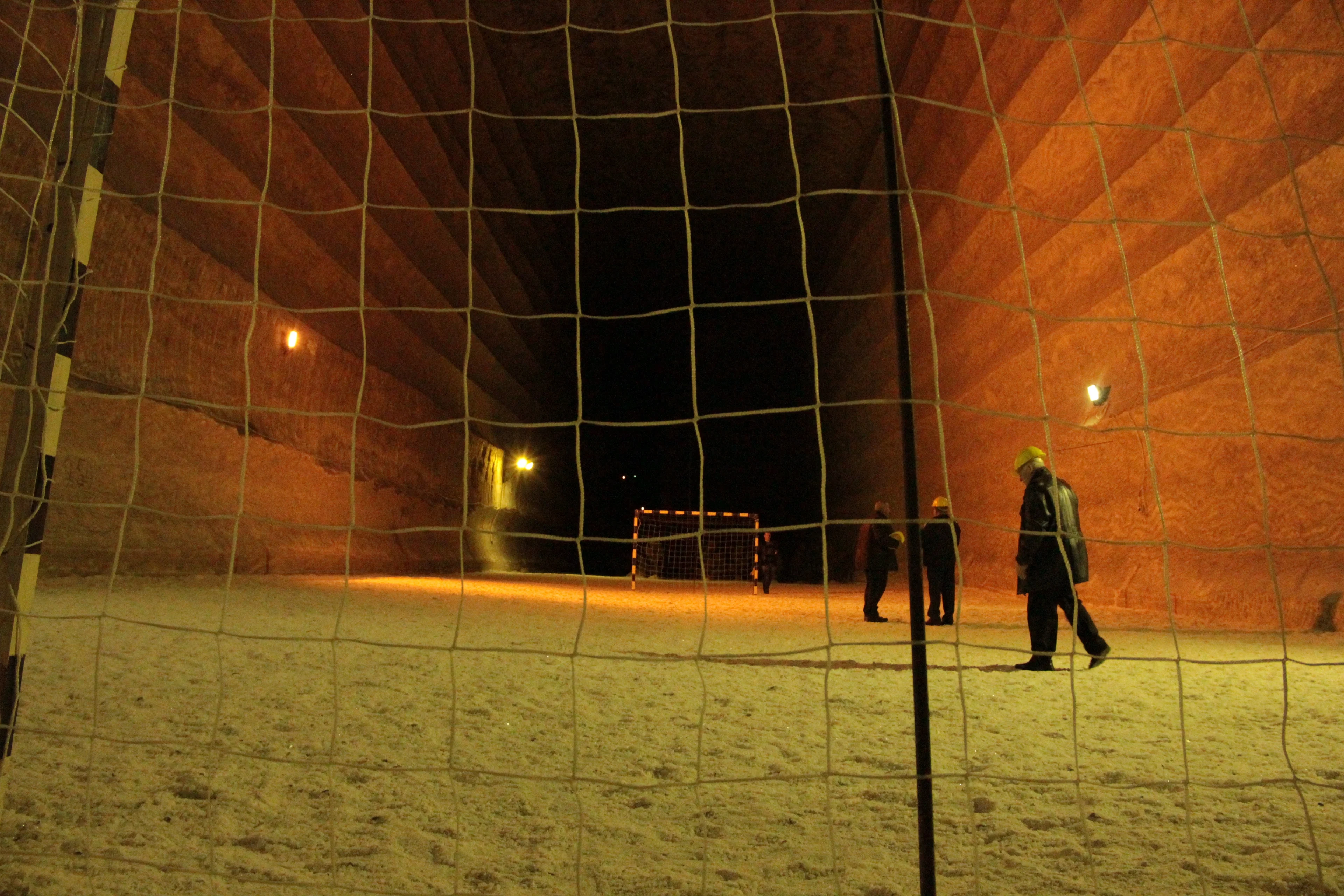 Football inside the salt mine