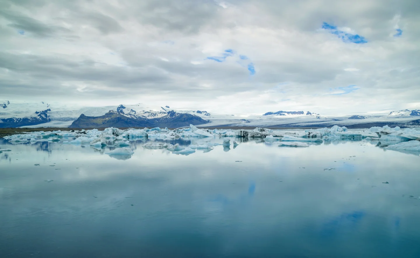 Icebergs in summer