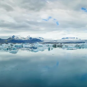 Icebergs in summer