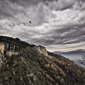 Cloudy-day above the monastery