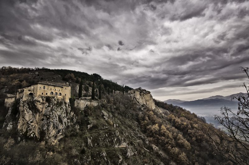 Cloudy-day above the monastery