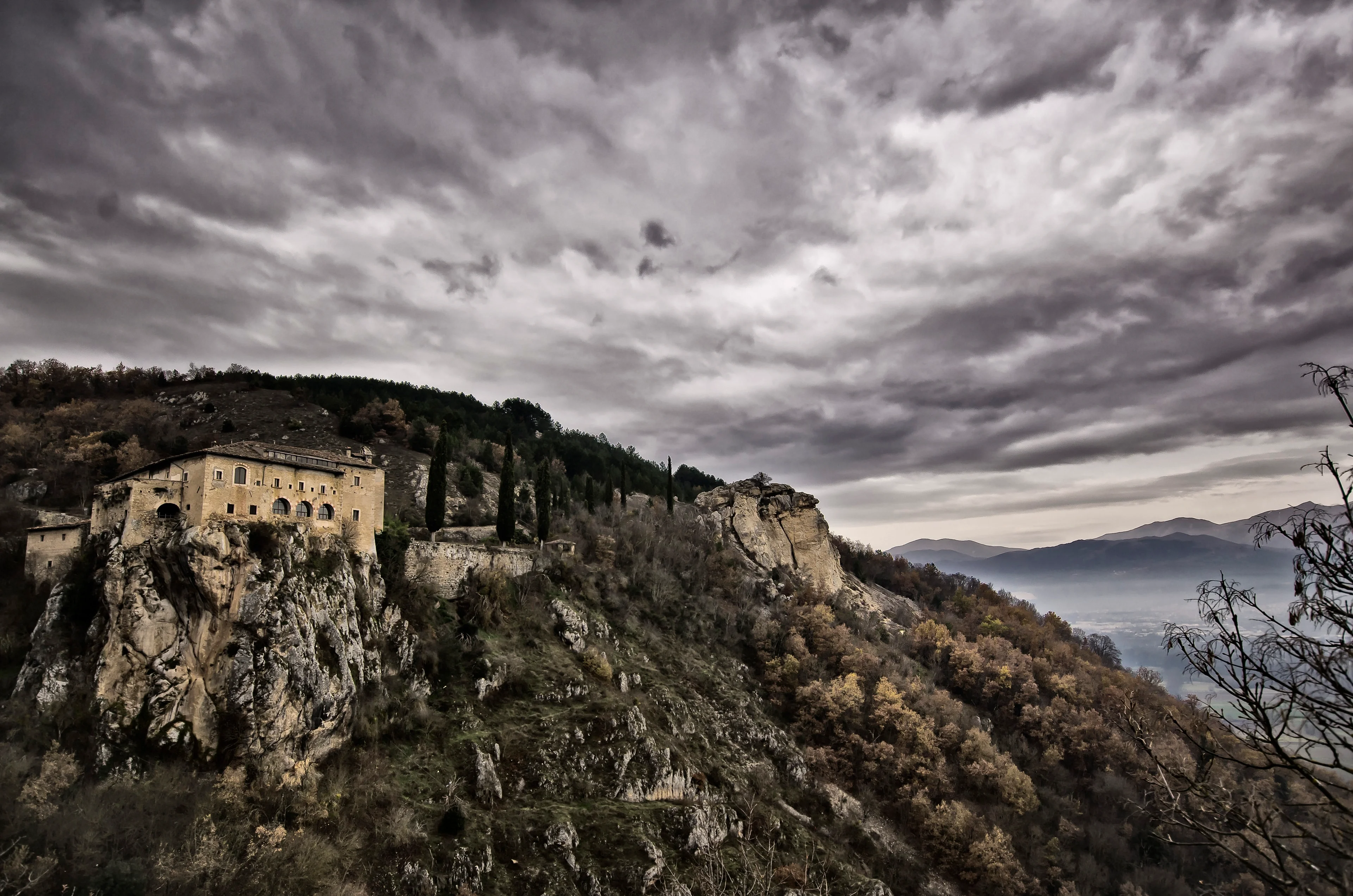 Cloudy-day above the monastery
