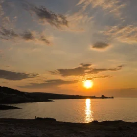 Sunset on the sea