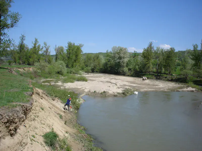 Sandy riverbed