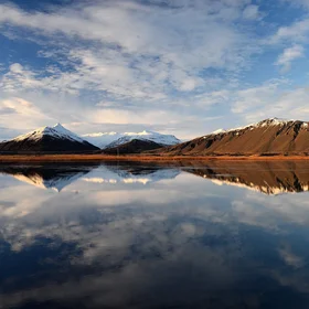 Reflected mountains