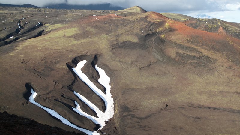 Volcanic relief on Tolbachik volcanic massif
