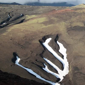 Volcanic relief on Tolbachik volcanic massif