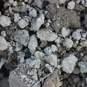 Soil aggregates on a plowed field