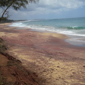 Garnet sand beach in Sri Lanka