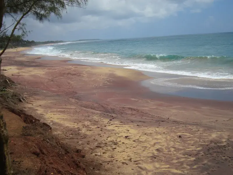 Garnet sand beach in Sri Lanka