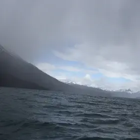 In THE Storm, on a little canoe