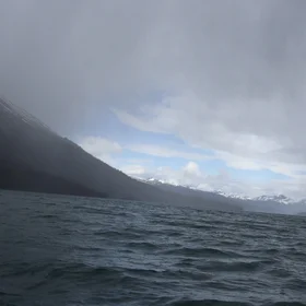 In THE Storm, on a little canoe