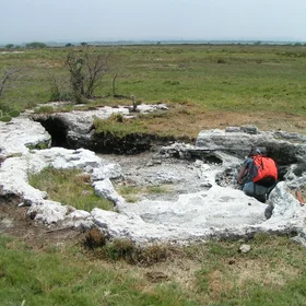 Dormant hot spring