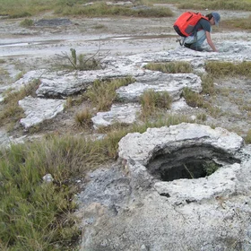 Active and dormant hot springs