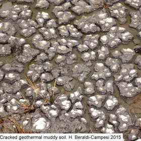 Cracked geothermal soil