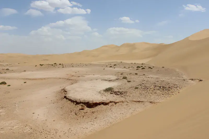 Mega dunes on the northern margin of Badain Jaran Desert
