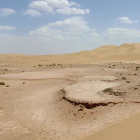 Mega dunes on the northern margin of Badain Jaran Desert