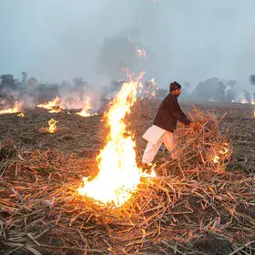 Crop residue burning in Pakistan