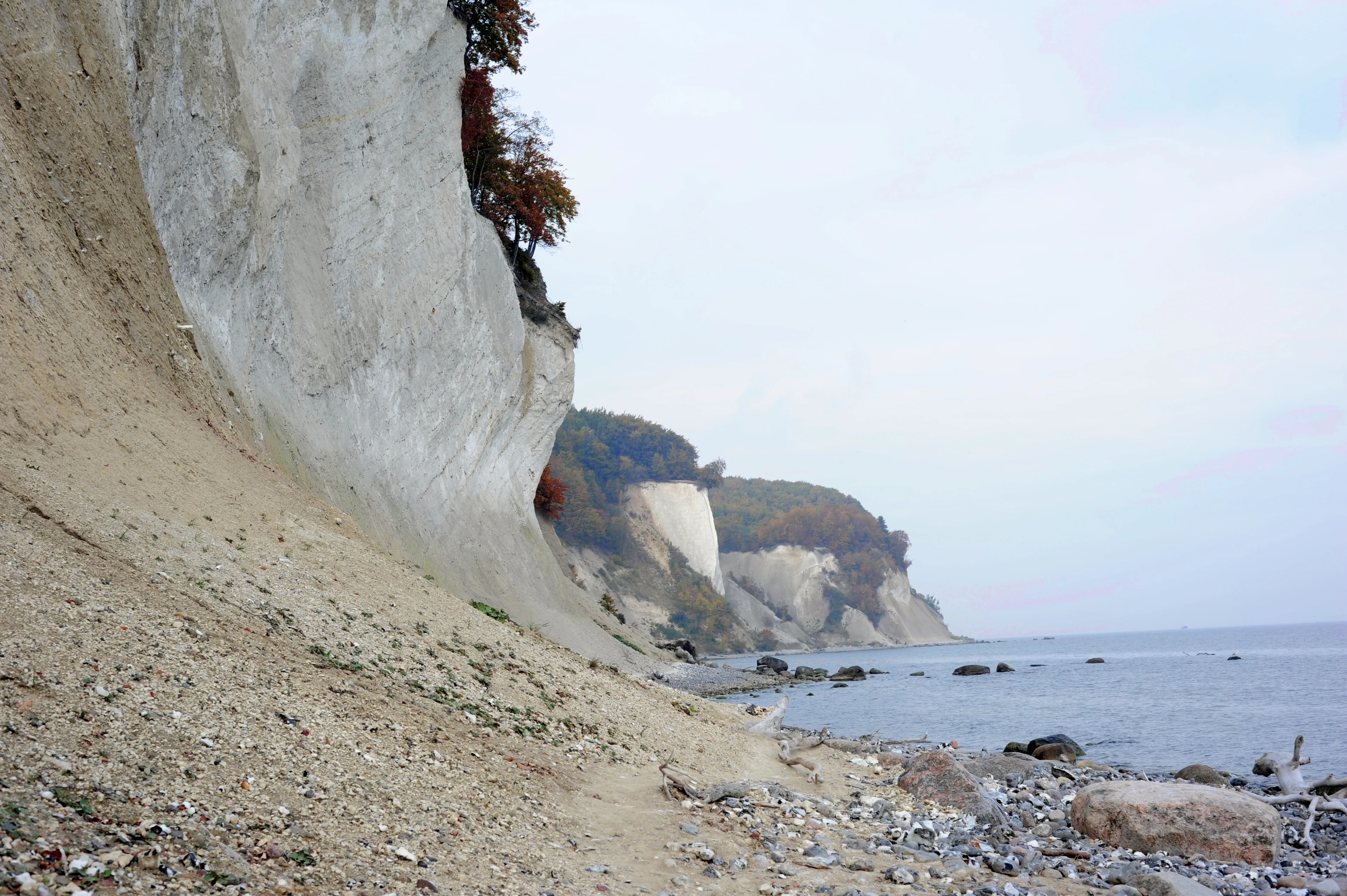 Overhanging cliff on Rügen