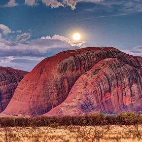 Moonrise at Kata Tjuta