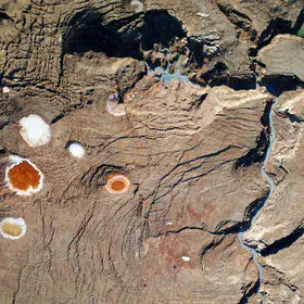 Sinkhole formations in the former Dead Sea lakebed