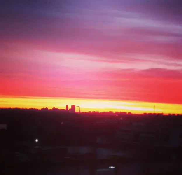 Morning sky above Kyiv