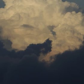 Flying over and in a cumulus cloud field